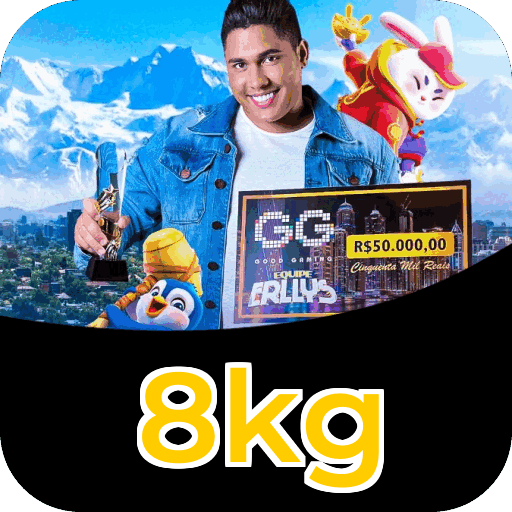 Plataforma 8kg mostrando interface moderna, jogos certificados e recursos de segurança licenciados